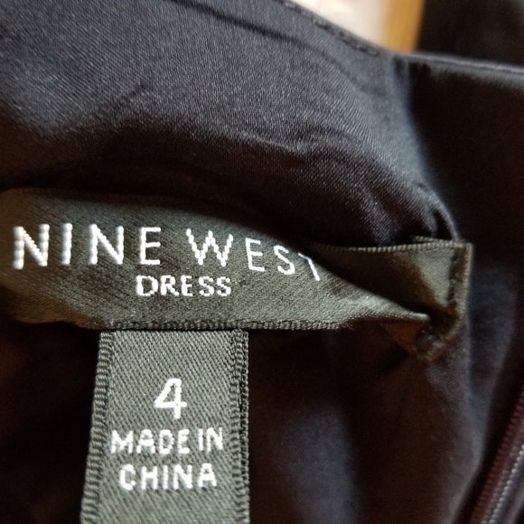 Nine West Black A Line Cocktail Dress. Size 4 - Picture 6 of 6